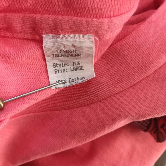 Large True Vintage Single Stitch T-shirt Hawaiian Islands Postage Stamp 1980's - Picture 5 of 6